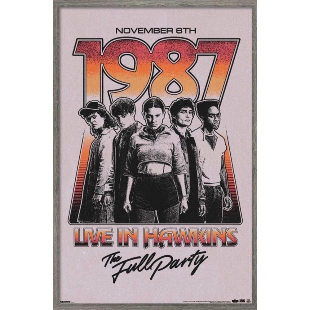Stranger Things Season 5 Poster 1987 Live In Hawkins Full Party - New 22"x34"